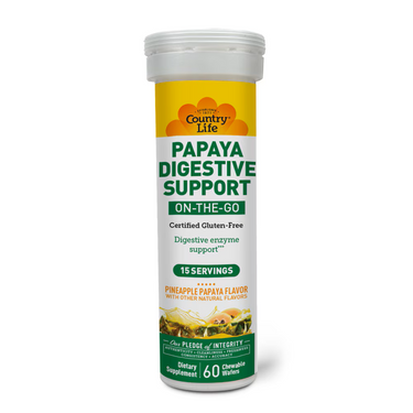 PAPAYA DIGESTIVE SUPPORT - ON THE GO, PINEAPPLE PAPAYA FLAVOR